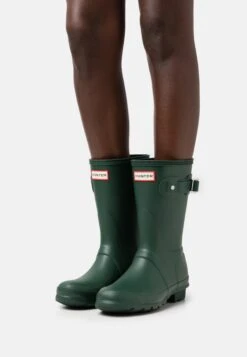 Nieuwe Producten 19 Hunter ORIGINAL Womens Short Boot Vegan - Regenlaarzen - Hunter Green