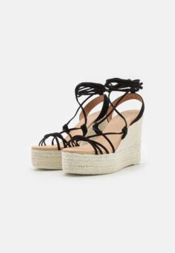 Manebi Lace Up Wedge- Sandalen Met Sleehak - Black -Caprice Winkel 37946227794d46a596a8a12ad190ecd3
