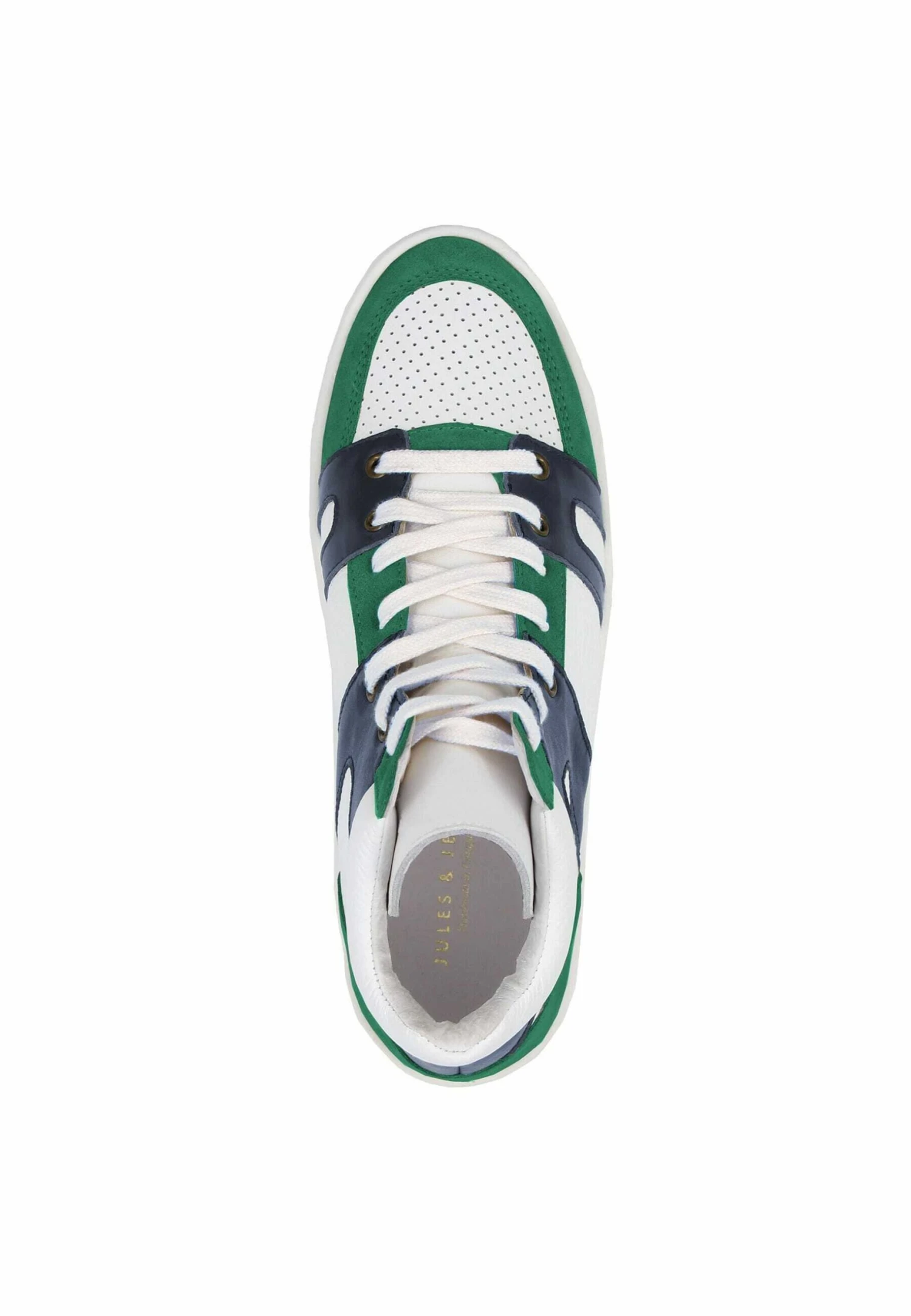 Sneakers Hoog - Blanc Bleu Vert 5 Sneakers Hoog - Blanc Bleu Vert - Afbeelding 3