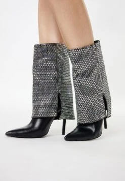 Faina Nally - Laarzen - Schwarz Silber