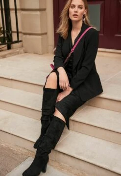 Next Forever Comfort Knee High Slouch - Laarzen Met Hoge Hak - Black