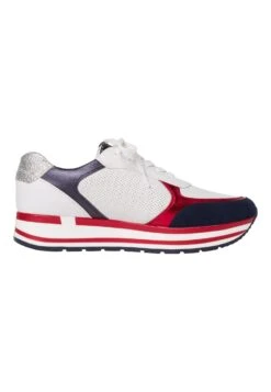 Marco Tozzi Sneaker - Sneakers Laag - White/Navy -Caprice Winkel 78793714e1bb4cb382182a97859307e3