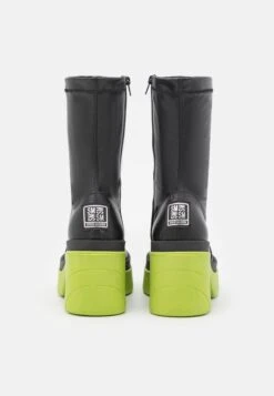 Steve Madden Georginia - Enkellaarsjes Met Plateauzool - Black/Lime -Caprice Winkel 8eb01815bdd2498585074e9f31e1c553