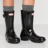 Hunter ORIGINAL Womens Short Gloss Boot - Regenlaarzen - Black -Caprice Winkel a2875623dc7f4e02aed16f47db433013