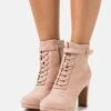 Veterboots - Light Pink -Caprice Winkel ae24a3aa17a14e2b8b3a060160935e11