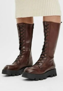 Bianco Biageena - Plateaulaarzen - Dark Brown