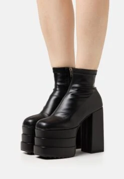 Lamoda Static - Enkellaarsjes Met Hoge Hak - Black