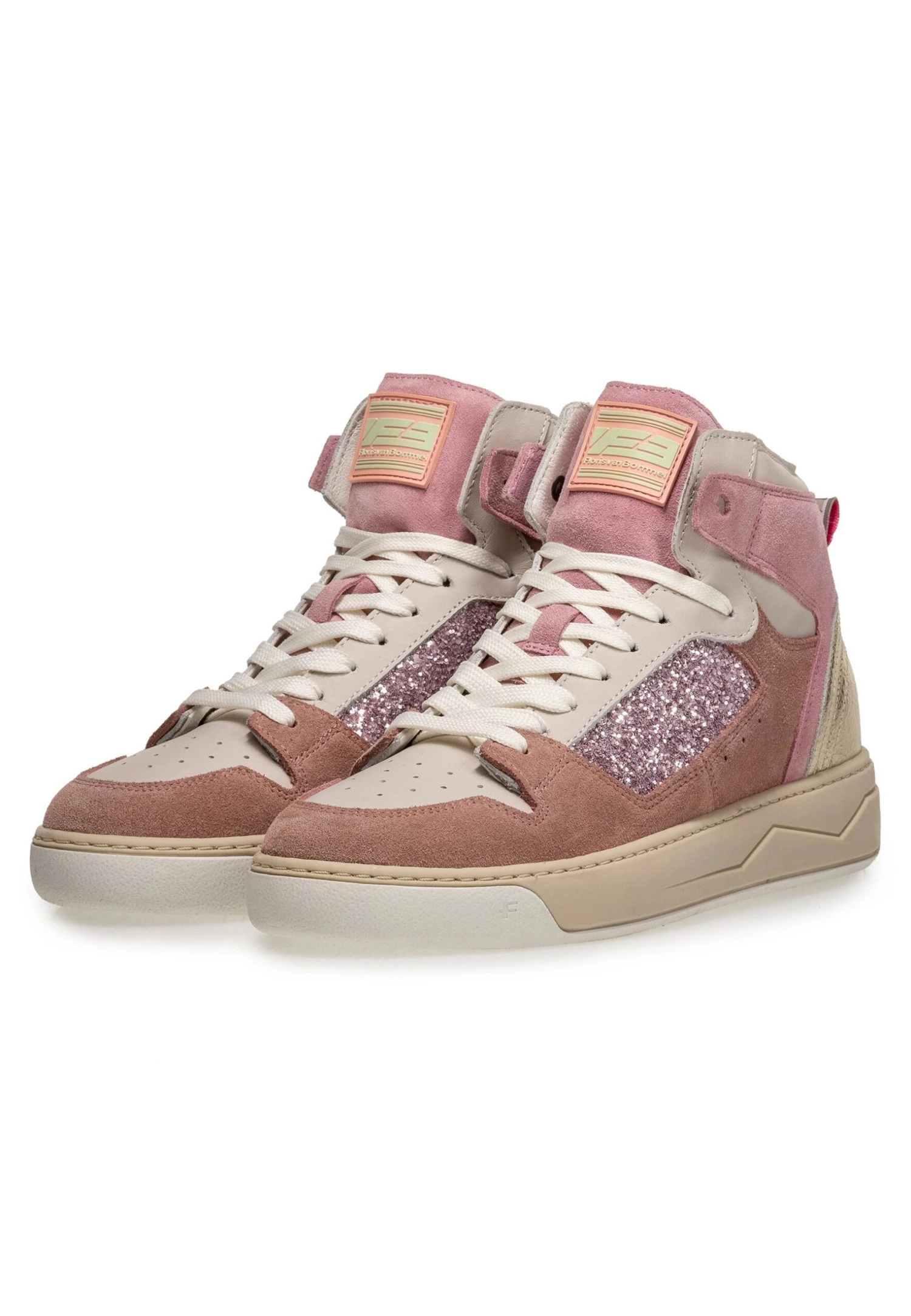 Floris Van Bommel Iggi - Sneakers Hoog - Pink 4 Floris Van Bommel Iggi - Sneakers Hoog - Pink - Afbeelding 2