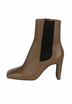 Enkellaarsjes Met Hoge Hak - Khaki